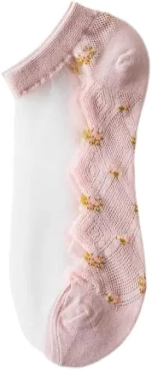 3 Pairs No Show,Boat socks Womens - Non Slip Low Cut Ankle - Invisible Liner Socks for Casual & Formal Wear - Soft & StretchablePink