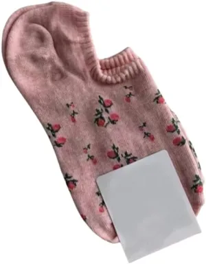 6 Pairs No Show,Boat socks Womens - Non Slip Low Cut Ankle - Invisible Liner Socks for Casual & Formal Wear - Soft & StretchablePink