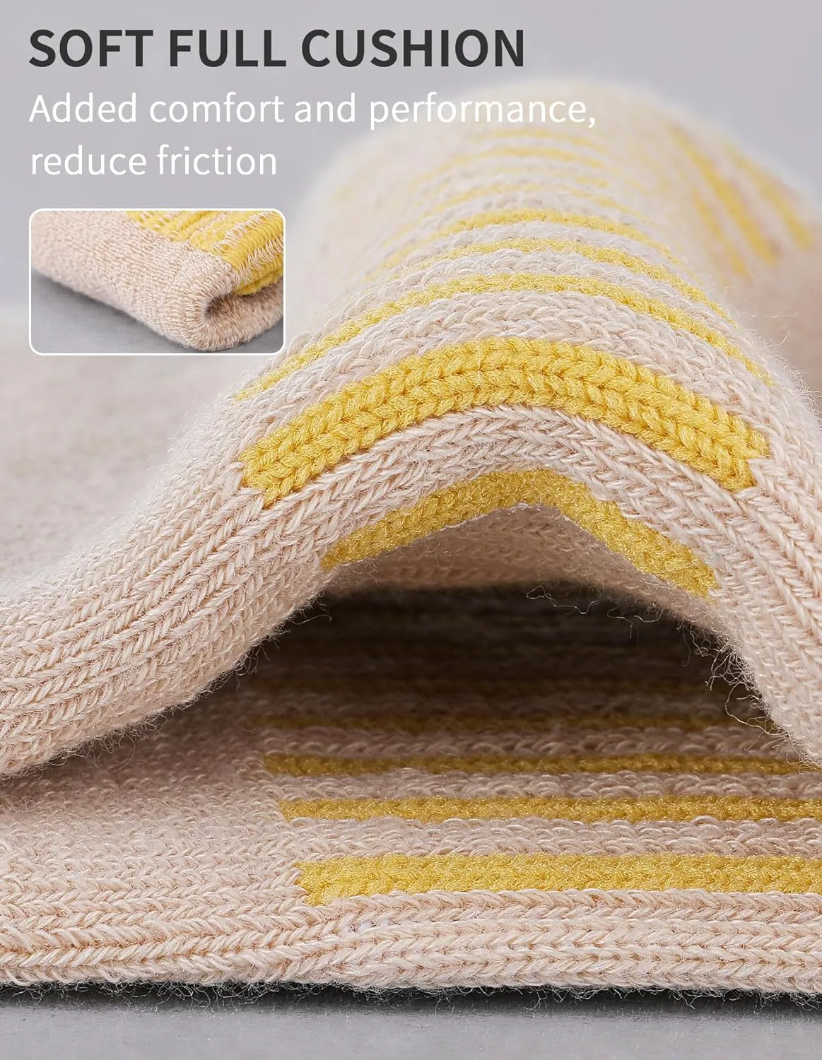 Airacker No Show Socks Womens Athletic Cushioned Low Cut Sports Running Ankle Socks for Women 6 Pairs