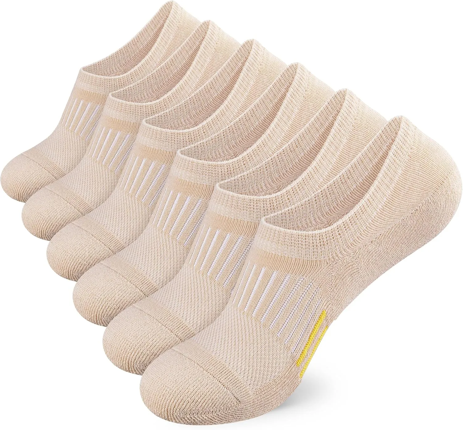 Airacker No Show Socks Womens Athletic Cushioned Low Cut Sports Running Ankle Socks for Women 6 Pairs