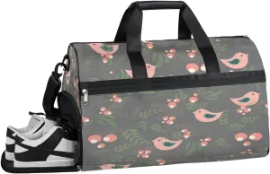 Animal Bird Sports Gym Bag with Wet Pocket & Shoes Compartment Waterproof Workout Duffel Bag for Women and Men Weekender Overnight Duffle Bag Travel Carry-on Tote