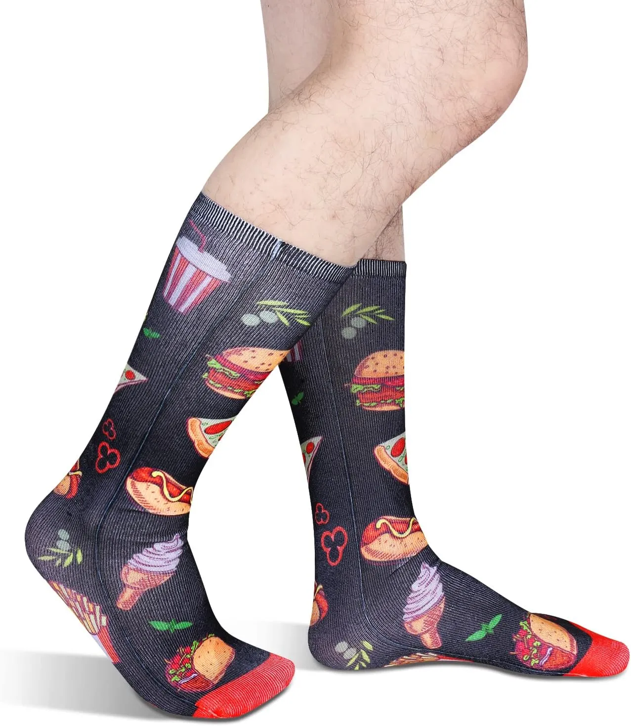 Benefeet Sox Funny 3D Food Socks Men Boys Kids Adults Novelty Graphic Crew Tube Socks Crazy Design Cotton Casual Dress Socks