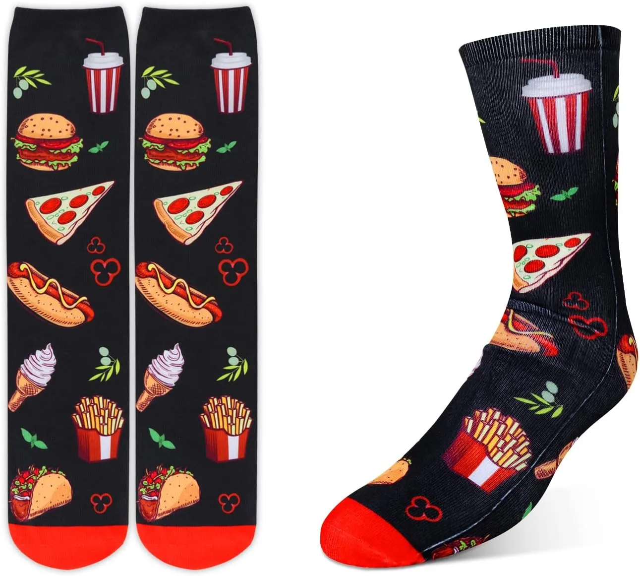 Benefeet Sox Funny 3D Food Socks Men Boys Kids Adults Novelty Graphic Crew Tube Socks Crazy Design Cotton Casual Dress Socks