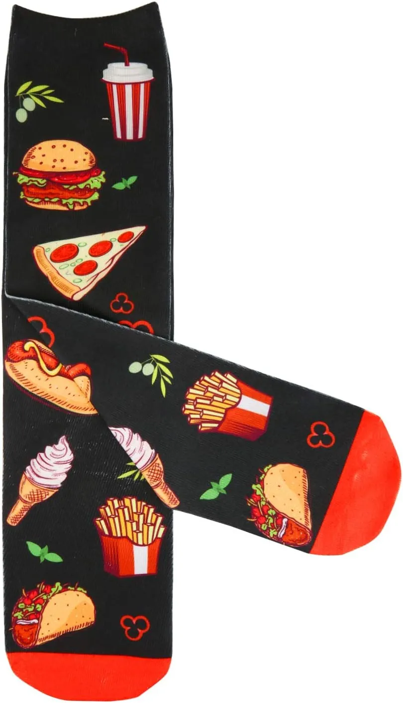 Benefeet Sox Funny 3D Food Socks Men Boys Kids Adults Novelty Graphic Crew Tube Socks Crazy Design Cotton Casual Dress Socks