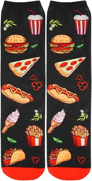 Benefeet Sox Funny 3D Food Socks Men Boys Kids Adults Novelty Graphic Crew Tube Socks Crazy Design Cotton Casual Dress Socks