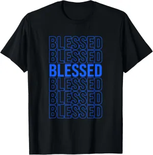 Blue Blessed Royal Blue Graphic T-Shirt