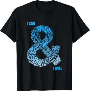 Blue Can & Will Blue Color Graphic T-Shirt