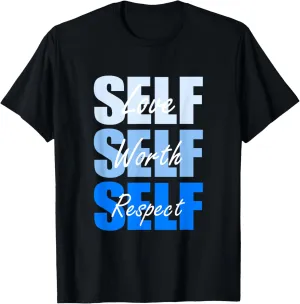 Blue Self-ish X 3 Blue Color Graphic Blue Vibes Only T-Shirt