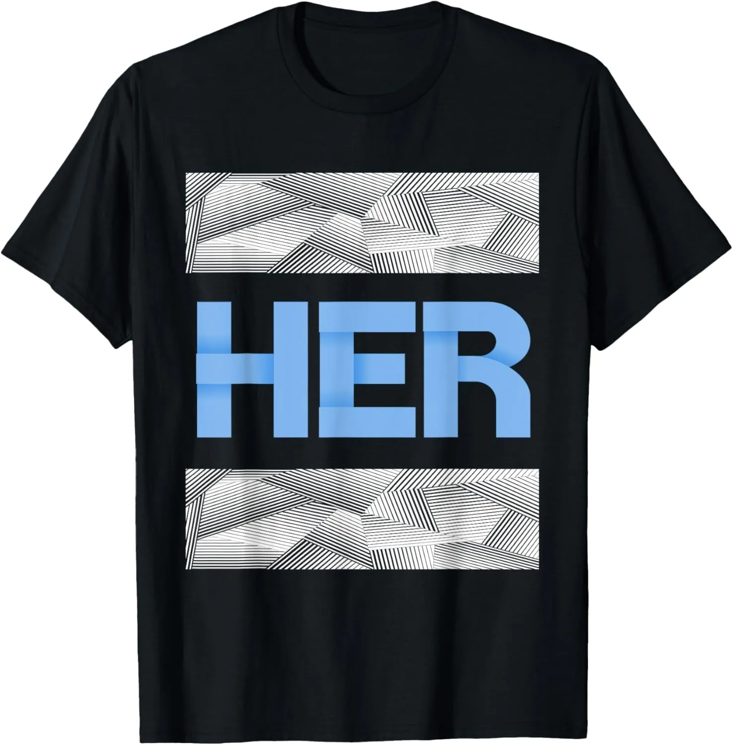 Blue She Is Her Blue Color Graphic T-Shirt