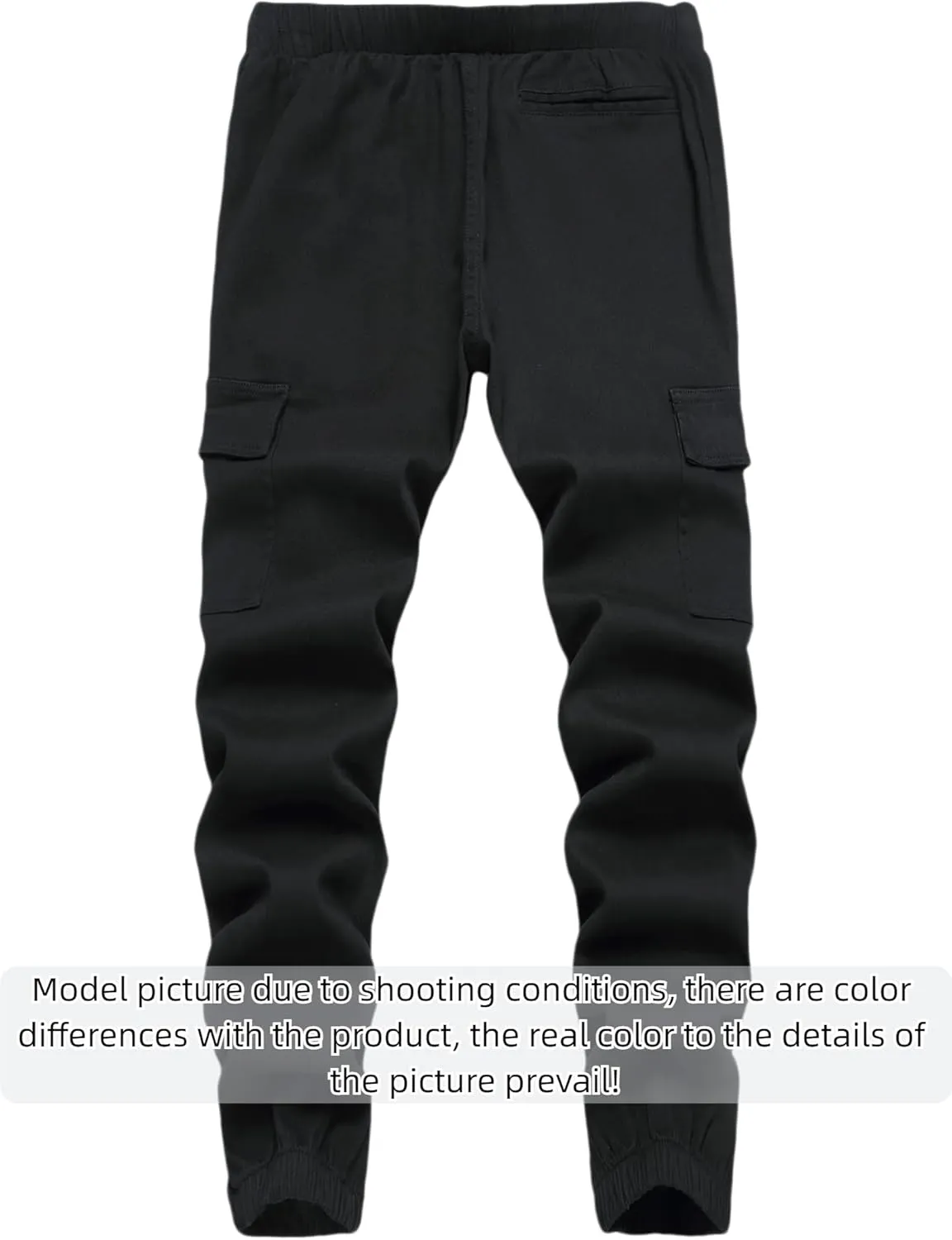 Boy's Cargo Joggers Pants Elastic Waist Casual Drawstring School Outdoor Youth Twill Baggy Pants Size 8-16