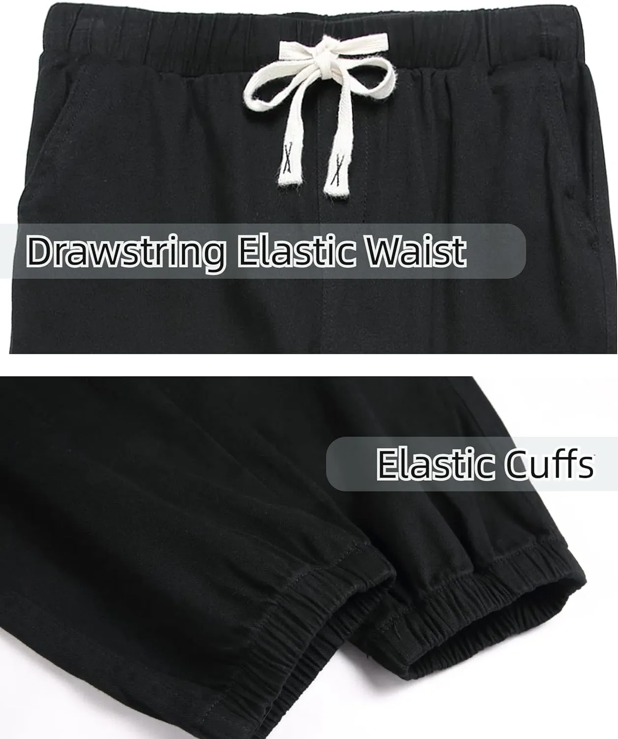 Boy's Cargo Joggers Pants Elastic Waist Casual Drawstring School Outdoor Youth Twill Baggy Pants Size 8-16