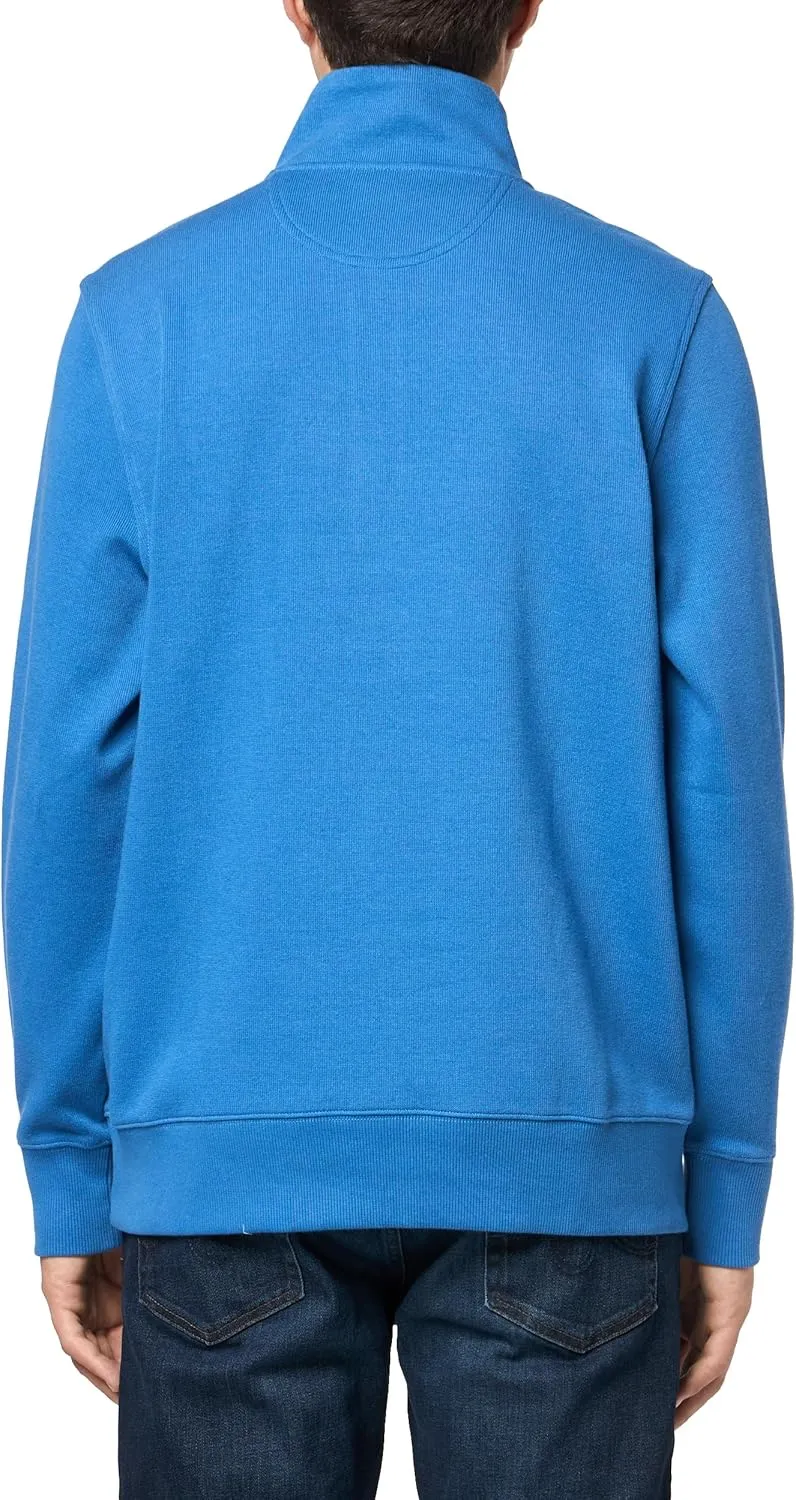 Brooks Brothers Men's Ribbed French Terry Half-Zip Long Sleeve Sweatshirt