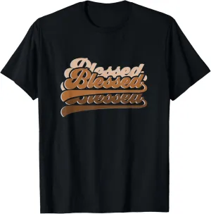 Brown Graphic So So Blessed Brown Graphic T-Shirt
