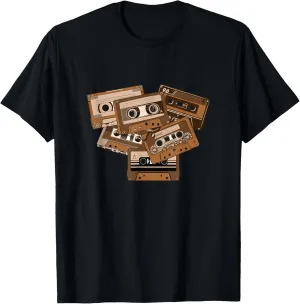 Brown Tape Cassettes Classic Old School Brown Color Graphic T-Shirt