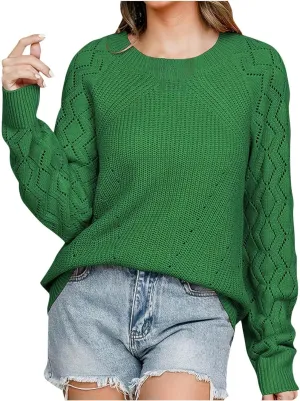 Cable Knit Sweater Women Work Office Dress Shirts Long Sleeve Oversized Sweaters Oversized Cozy Chunky Tops