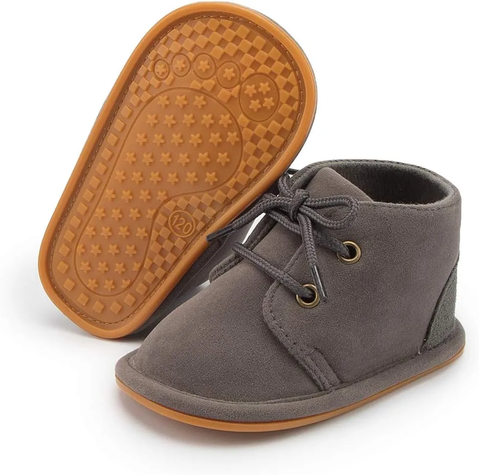 CENCIRILY Baby Booties Newborn Girl Boy shoes Infant Fleece Cozy Fur Lining Winter Warm Ankle Boots Rubber Sole Anti-Slip Prewalker Boots
