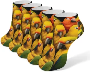 Conures 5 Pairs Low Cut Ankle Socks for Men Women Athletic Running Socks No Show Breathable