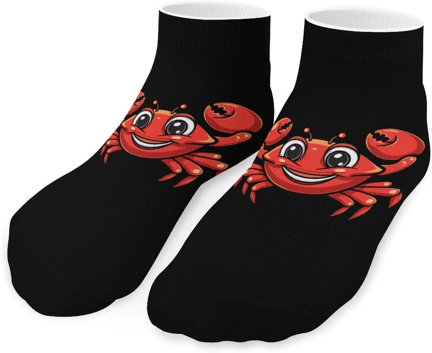 Cute Crabs Cute Ankle Socks 1 Pairs Low Cut No Show Sock Breathable Stocking for Men Women
