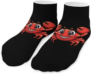 Cute Crabs Cute Ankle Socks 1 Pairs Low Cut No Show Sock Breathable Stocking for Men Women