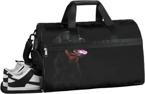 Cute Dogs Animals Sports Gym Bag with Wet Pocket & Shoes Compartment Waterproof Workout Duffel Bag for Women and Men Weekender Overnight Duffle Bag Travel Carry-on Tote
