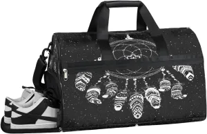 Dreamcatcher Style Sports Gym Bag with Wet Pocket & Shoes Compartment Waterproof Workout Duffel Bag for Women and Men Weekender Overnight Duffle Bag Travel Carry-on Tote