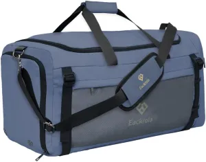 Eackrola Gym Bags for Men with Shoe Compartment Sports Duffel bag with Wet Pocket for women 65L, Haze Blue, 65L, Gym