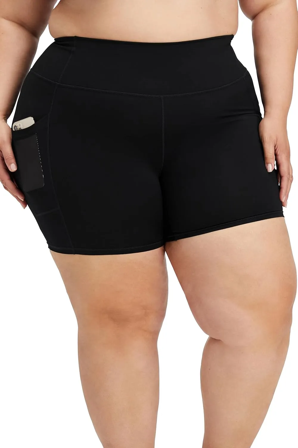 Fabletics Women's On-The-Go PowerHold Ultra HW 6'' Short, Maximum Compression, Flattering