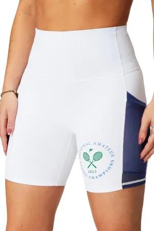 Fabletics Women's On-The-Go PowerHold Ultra HW 6'' Short, Maximum Compression, Flattering