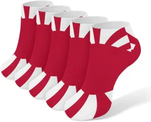 Flag of Japanese 5 Pairs Low Cut Ankle Socks for Men Women Athletic Running Socks No Show Breathable