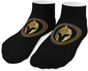 Greek Spartan Helmet Cute Ankle Socks 1 Pairs Low Cut No Show Sock Breathable Stocking for Men Women