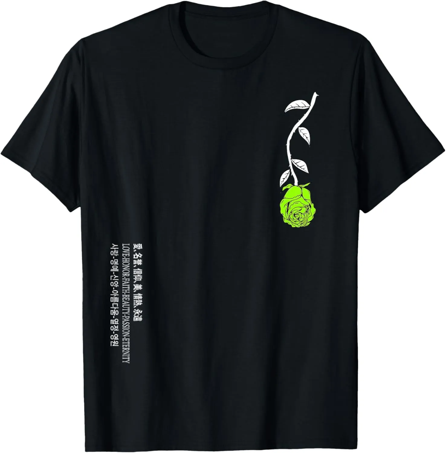 Green Rose Never Lost In Translation Green Graphic T-Shirt