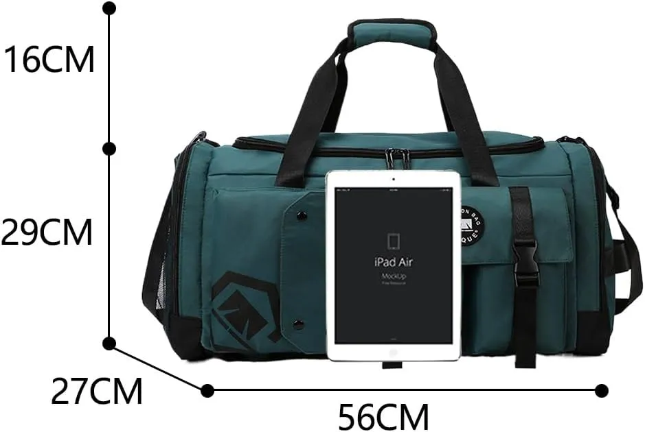 Gym Bag for Women,Sports Travel Duffel Bag, Weekender Overnight Bag with Wet Pocket and Shoes Compartment for Women, Travel,Workout,Gym, Yoga 625 (Dark Green)