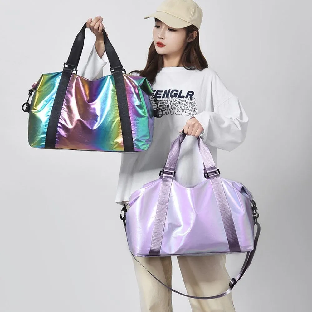 Gym Bag for Women,Sports Travel Duffel Bag, Weekender Overnight Bag with Wet Pocket and Shoes Compartment for Women, Travel,Workout,Gym, Yoga zmn085 (Multicolour)