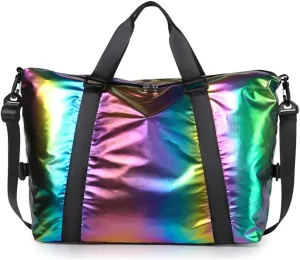 Gym Bag for Women,Sports Travel Duffel Bag, Weekender Overnight Bag with Wet Pocket and Shoes Compartment for Women, Travel,Workout,Gym, Yoga zmn085 (Multicolour)