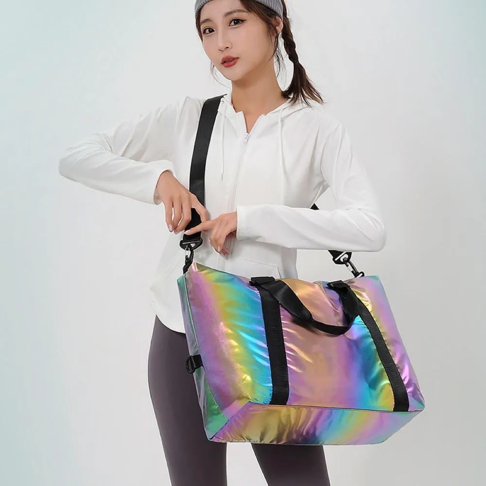 Gym Bag for Women,Sports Travel Duffel Bag, Weekender Overnight Bag with Wet Pocket and Shoes Compartment for Women, Travel,Workout,Gym, Yoga zmn085 (Multicolour)