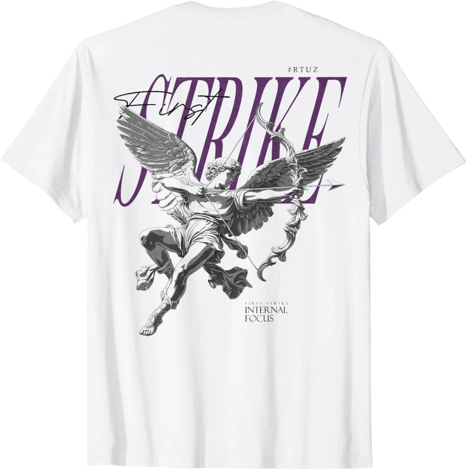 Hip Hop Vintage Edgy Urban Y2K Back Print Streetwear Angel T-Shirt
