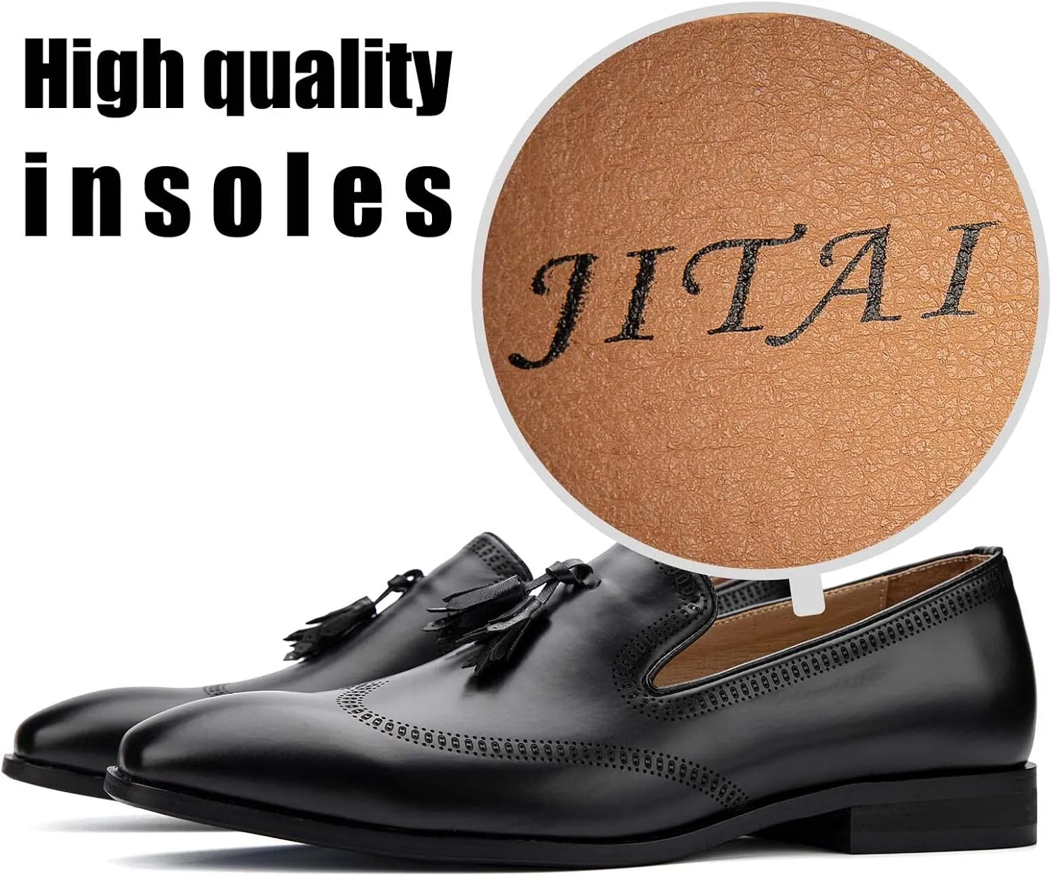JITAI Mens Loafers Shoes Slip On Driving Shoes Casual Dress Loafer Business Fashion Shoes