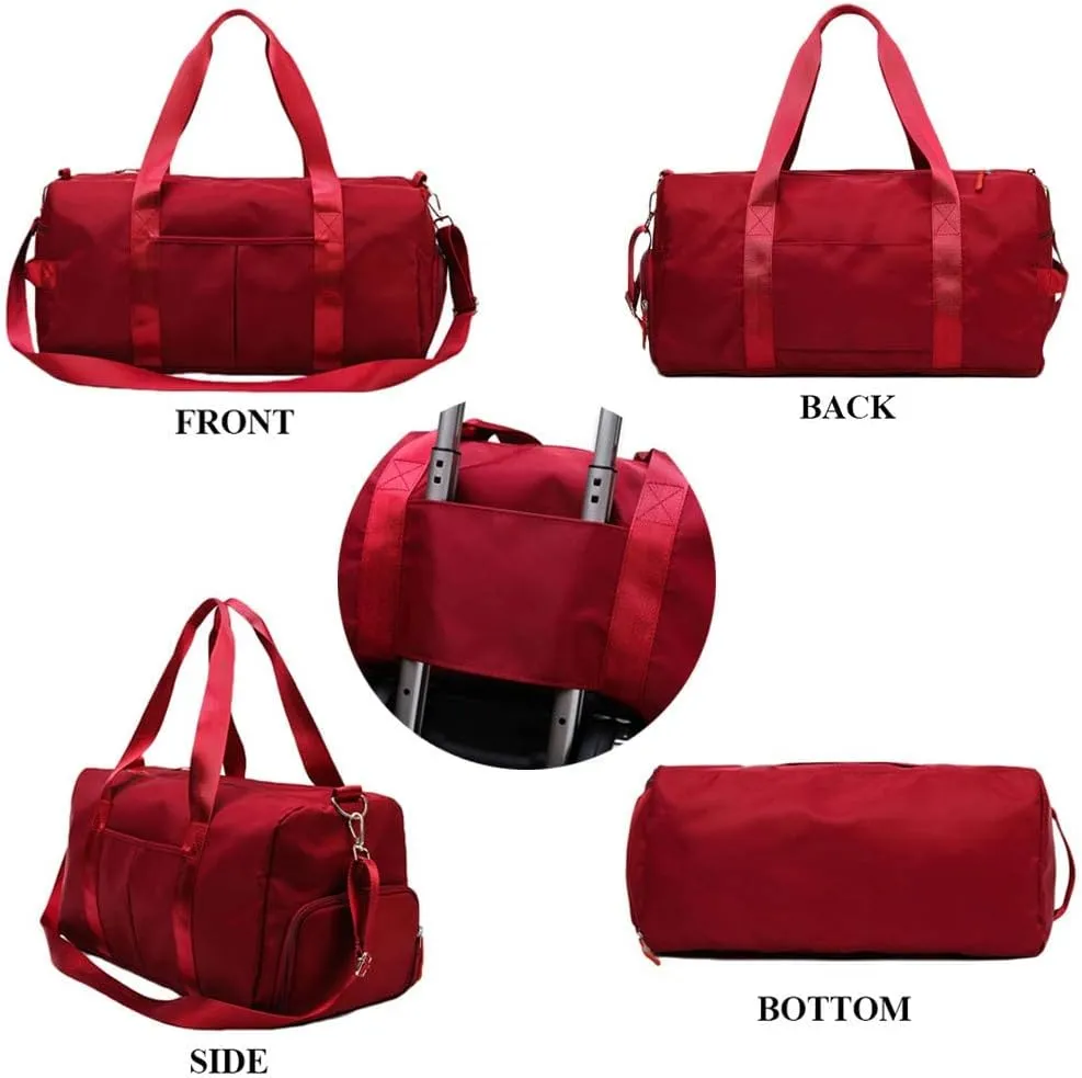 KARRESLY Sports Gym Bag for Women or Men Travel Duffel Bag with Wet Pocket and Shoes Compartment for Training Swim Yoga, Light purple, free size