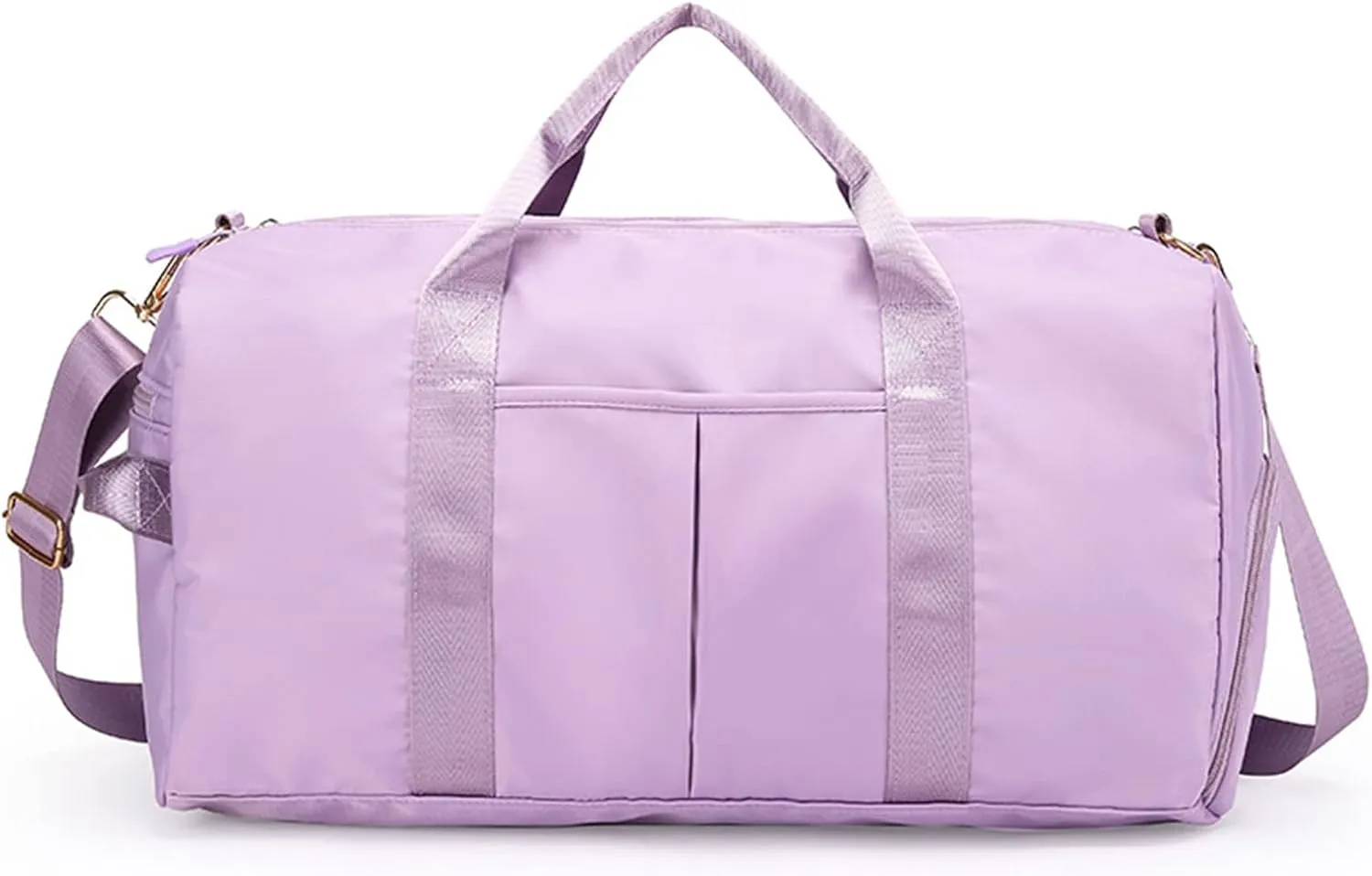 KARRESLY Sports Gym Bag for Women or Men Travel Duffel Bag with Wet Pocket and Shoes Compartment for Training Swim Yoga, Light purple, free size