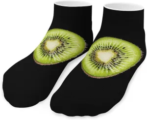 Kiwi Fruit with Heart Cute Ankle Socks 1 Pairs Low Cut No Show Sock Breathable Stocking for Men Women