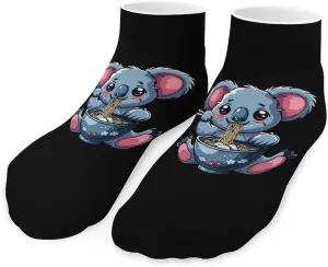 Koala Japanese Ramen Noodles Cute Ankle Socks 1 Pairs Low Cut No Show Sock Breathable Stocking for Men Women