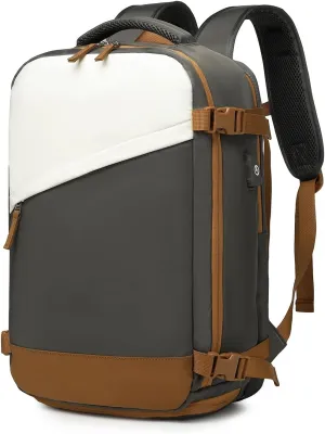 Kono Carry On Backpack 45 x 30 x 18 Casual Daypack Waterproof Travel Rucksack 15.6 Inch Laptop Backpack School Bag with USB Charging Port Shoes Compartment