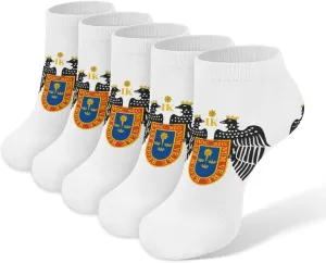 Lima Coat of Arms 5 Pairs Low Cut Ankle Socks for Men Women Athletic Running Socks No Show Breathable