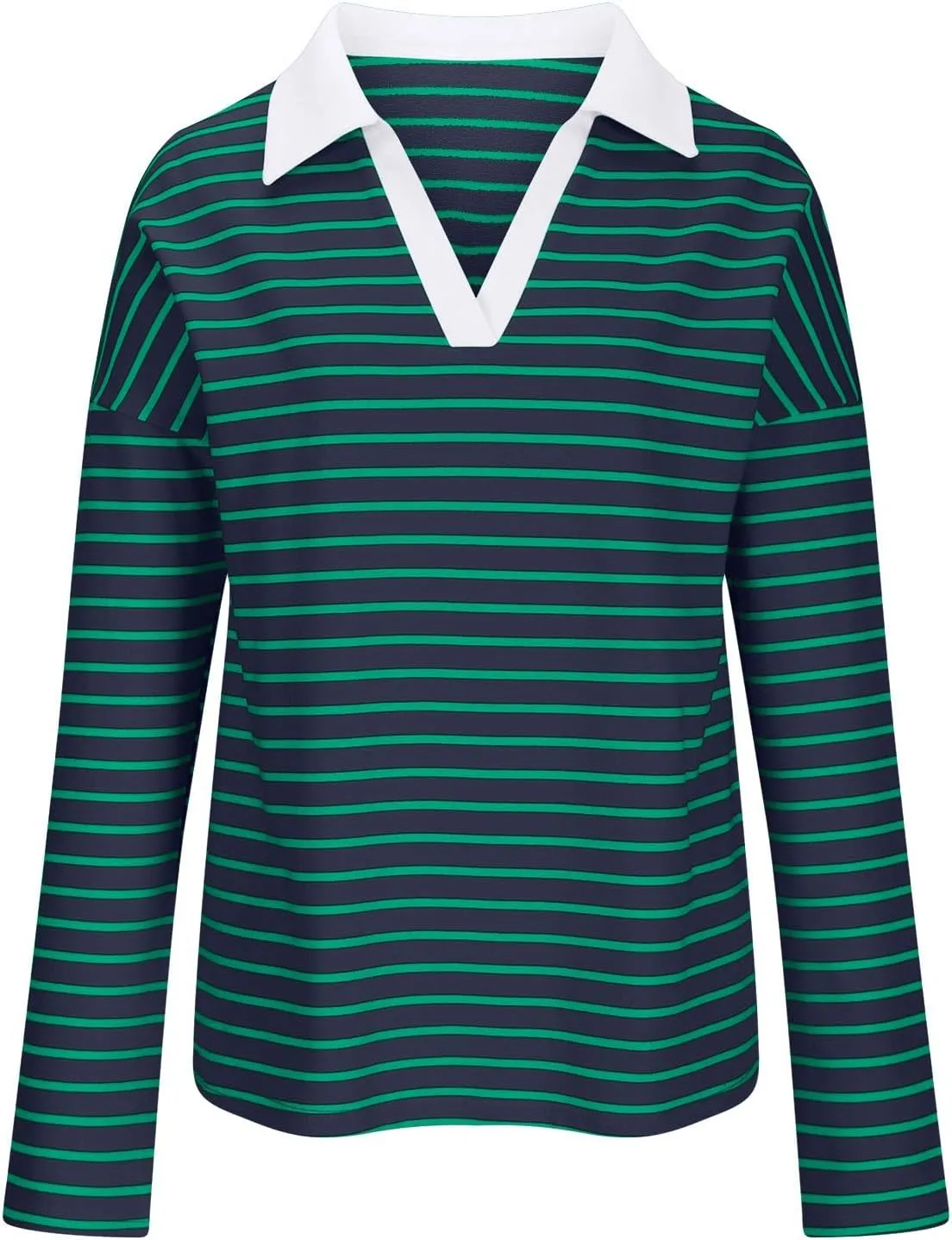 Long Sleeve Striped Oversized Hoodies Sweatshirts For Women Winter Cowl Neck Long Sleeve Pullover Teen Tops Clothes