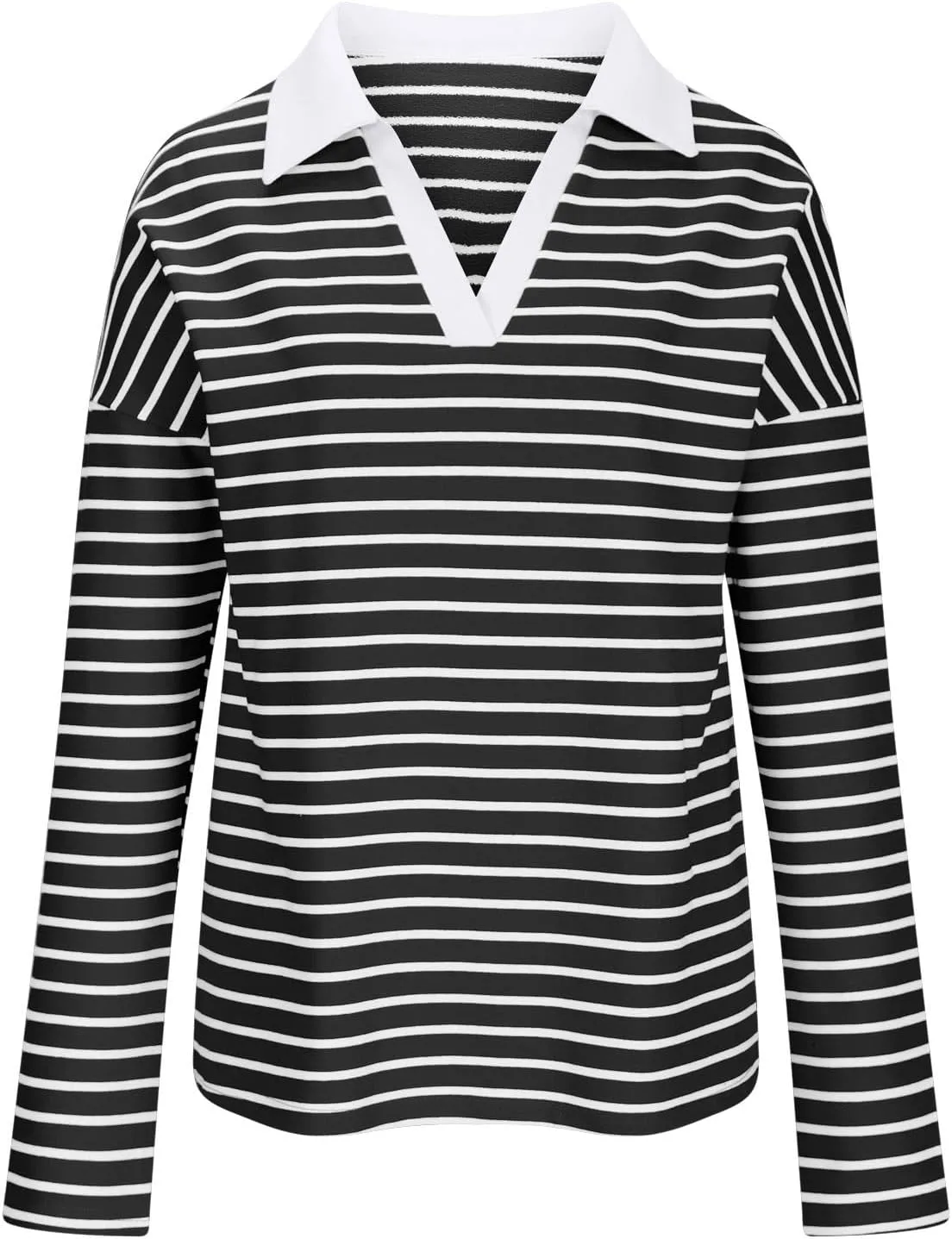 Long Sleeve Striped Oversized Hoodies Sweatshirts For Women Winter Cowl Neck Long Sleeve Pullover Teen Tops Clothes