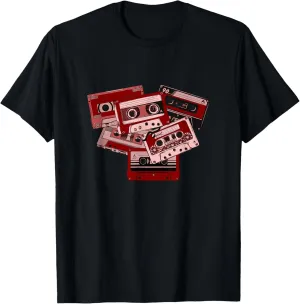 Maroon Red Burgundy Tape Cassettes Classic Old School Maroon T-Shirt
