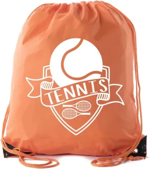 Mato & Hash Tennis Backpacks| Tennis Drawstring bags for Camp, Parties, and Fundraisers! - 10PK Orange CA2500Tennis S2