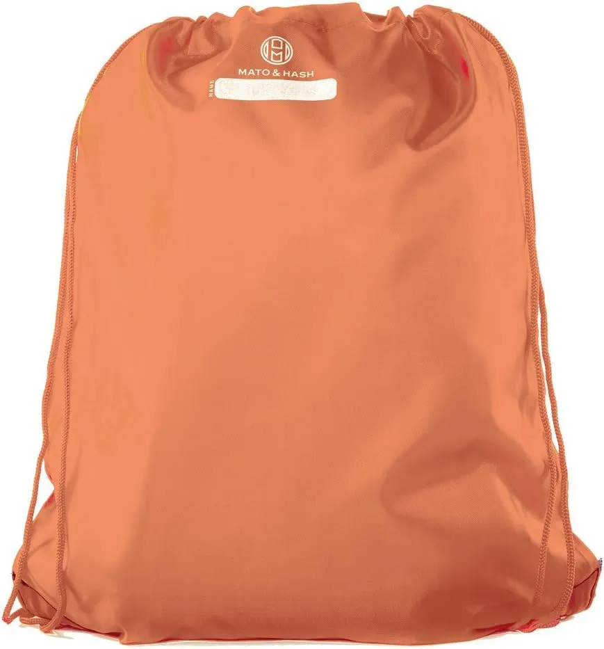 Mato & Hash Tennis Backpacks| Tennis Drawstring bags for Camp, Parties, and Fundraisers! - 10PK Orange CA2500Tennis S4