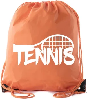 Mato & Hash Tennis Backpacks| Tennis Drawstring bags for Camp, Parties, and Fundraisers! - 10PK Orange CA2500Tennis S4