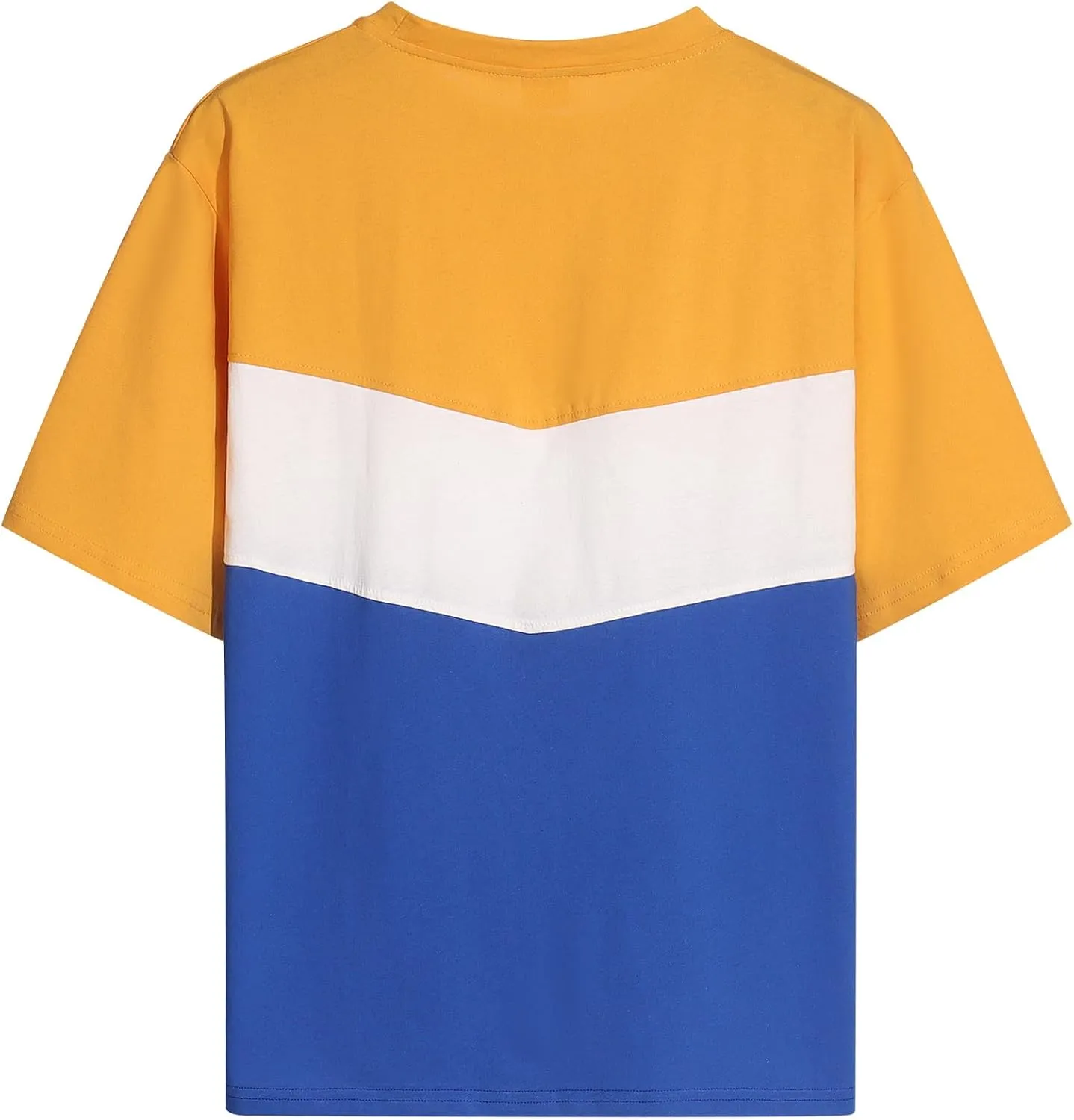 Men's Color Block T-Shirts Casual Short Sleeves Summer Basic Crew Neck Tee Tops